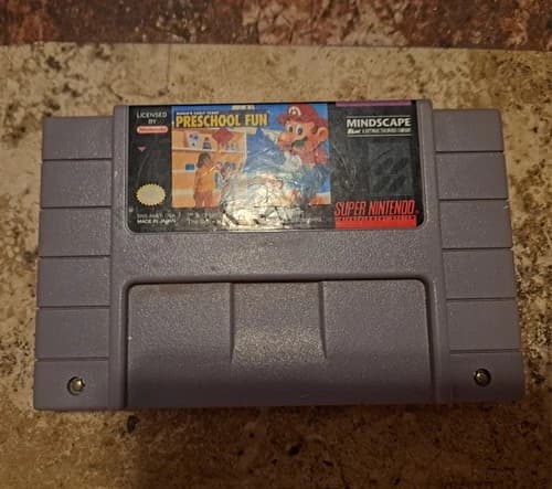 Mario's Early Years: Preschool Fun Super Nintendo SNES Working Authentic