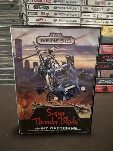 Super Thunder Blade Sega Genesis Complete in Box CIB Tested and Working