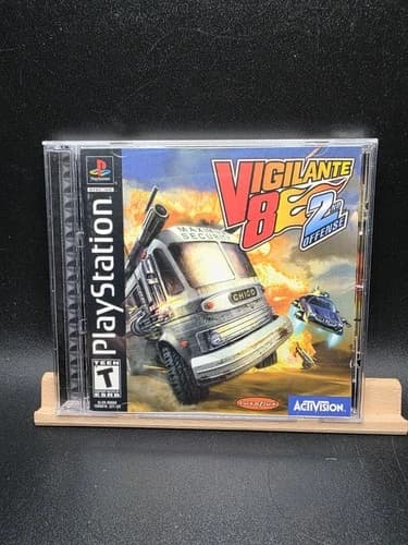 Vigilante 8 2nd Offense (Sony PlayStation 1, 1998 PS1) Black Label CIB W/ Reg