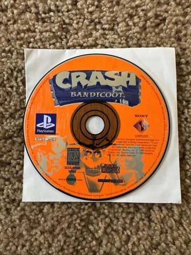 Crash Bandicoot PlayStation 1 PS1 Black Label Disc Loose