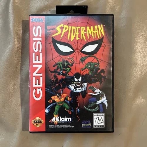 Spider-Man (Sega Genesis, 1994) Complete, CIB - Tested