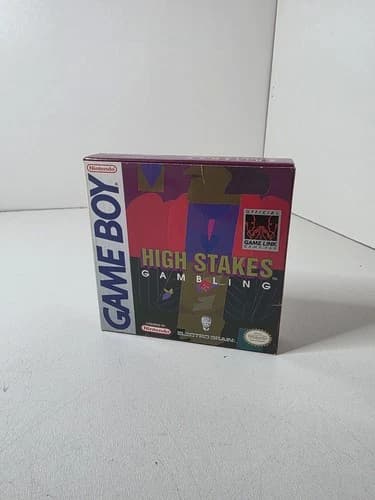 Nintendo GAME BOY Game HIGH STAKES GAMBLING Complete CIB Authentic Boxed
