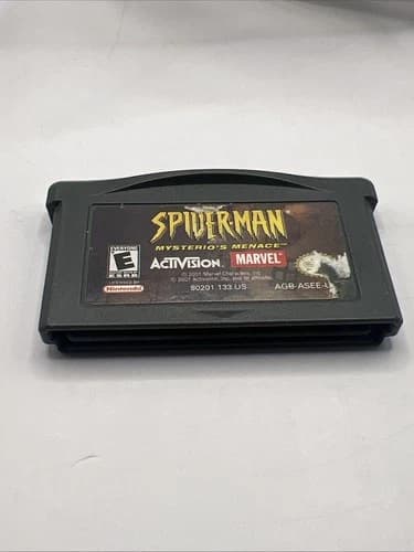Game Boy Advance Spider-Man Mysterio's Menace 2001 Cartridge Tested Working