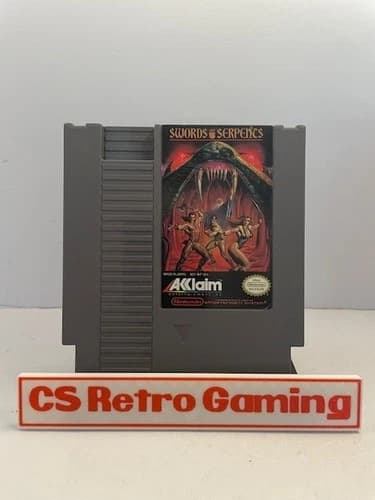 Swords and Serpents (Nintendo NES) Authentic Cleaned Tested Working