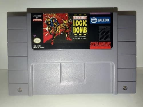 Operation Logic Bomb SNES Super Nintendo Game Authentic