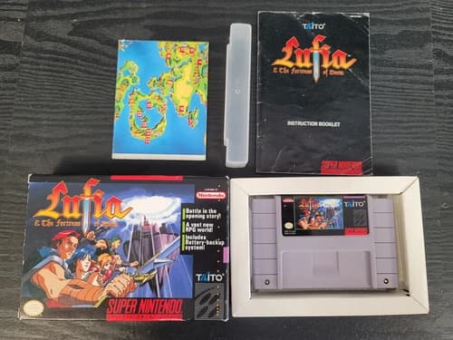 Lufia and Fortress of Doom Super Nintendo SNES Complete In Box CIB Great Shape