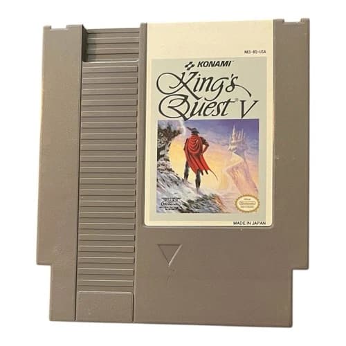 King’s Quest V NES Nintendo Cartridge Konami Tested Authentic