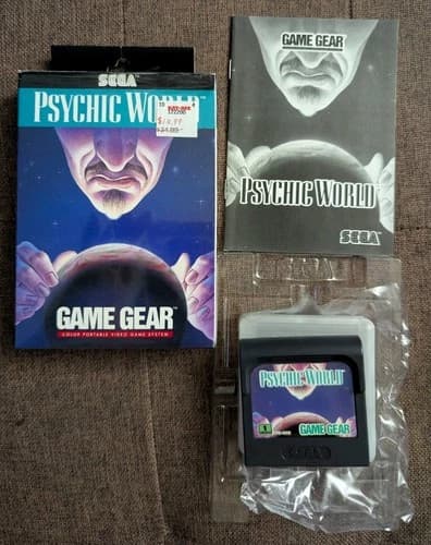 Psychic World Sega Game Gear Complete Cib Original Cellophane And Price Sticker!