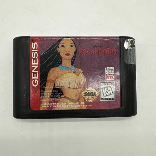 Pocahontas (Sega Genesis 1996 Game) Authentic Cartridge Only | TESTED & Working