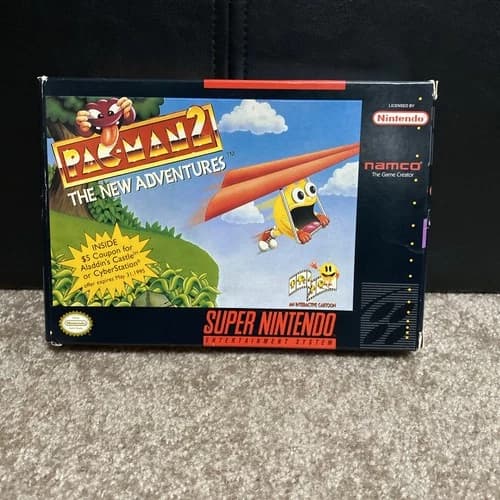 Pac-Man 2: The New Adventures Super Nintendo SNES 1994 Authentic, Tested 03/26.