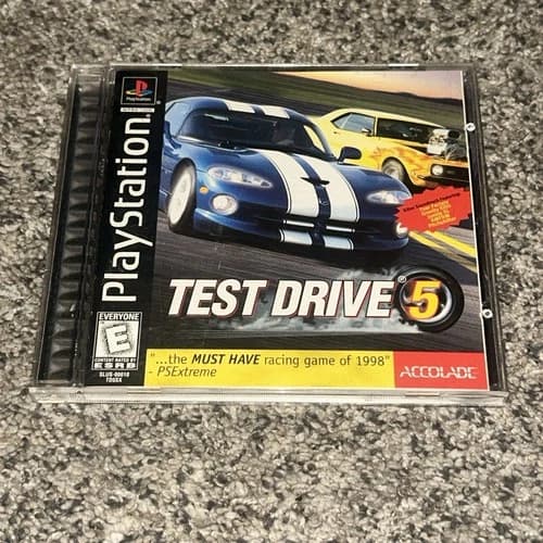 Test Drive 5 PS1 Complete CIB PlayStation 1 Black Label