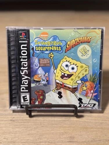 PS1 SpongeBob SquarePants: SuperSponge (Sony PlayStation 1 2001) CIB! Clean Disc