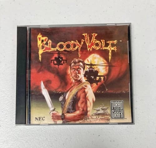Bloody Wolf TurboGrafx-16 cartridge 1990 CIB Manual Tested
