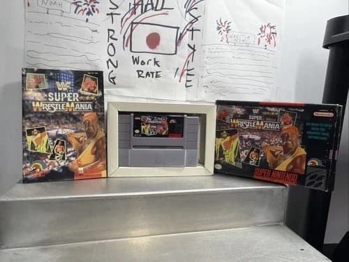 WWF Super Wrestlemania Super Nintendo SNES Video Game w Manual Wrestling WWE CIB