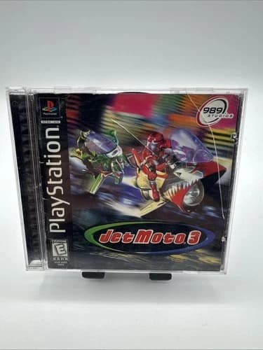 Jet Moto 3 [Black Label] PS1 (Sony PlayStation 1, 1999) CIB Complete Tested