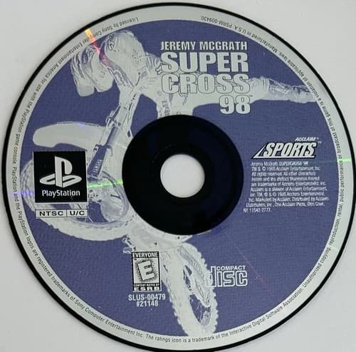 Jeremy McGrath Supercross '98 (PlayStation, PS1) DISC ONLY | NO TRACKING | M137