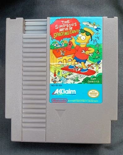 The Simpsons: Bart vs. The Space Mutants NES Video Game(Cartridge Only) 1991.