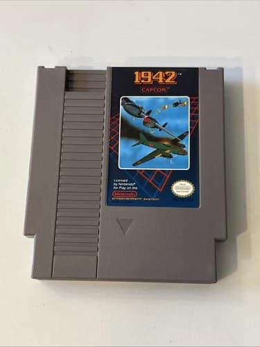 1942 Nintendo NES Authentic Tested Working Original Cartridge Capcom