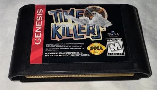 Time Killers (Sega Genesis, 1996) Tested Label Tear Fighting Rated M