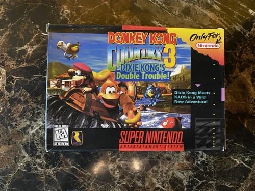 Donkey Kong Country 3 ~ SNES ~ CIB Box Manual Insert ~ Super Nintendo