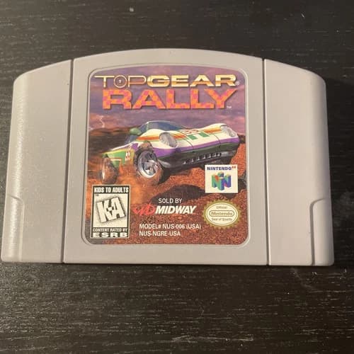 Top Gear Rally (Nintendo 64, 1997) Authentic N64 Cartridge Only Tested