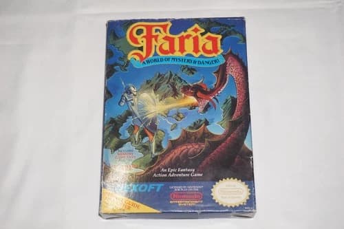 Faria: A World of Mystery and Danger (Nintendo NES) Complete in Box CIB