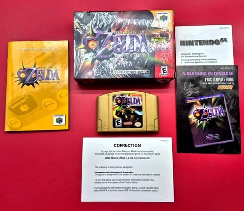 Zelda Majora’s Mask N64 - Holographic Label Gold Variant CIB