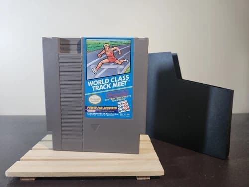 World Class Track Meet Nintendo NES Game - Cartridge And Black Cover