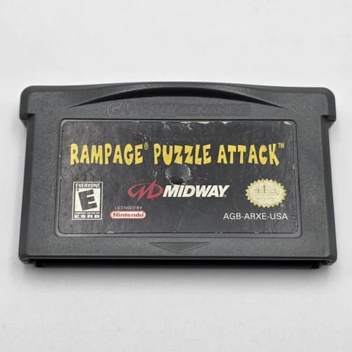 Rampage Puzzle Attack (Nintendo Game Boy Advance, 2001) Cartridge Only - TESTED