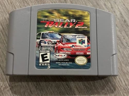 Top Gear RALLY 2 (Nintendo N64, 1999) Authentic Cartridge ~ Good Condition