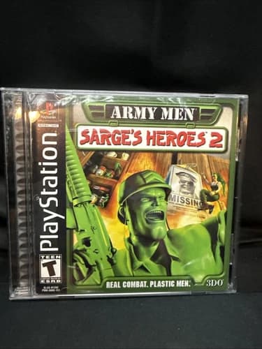 Army Men: Sarge's Heroes 2 (Sony PlayStation 1, PS1 - 2000) Black Label