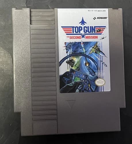 Top Gun The Second Mission Nintendo NES Konami NTSC-U/C Game Cartridge