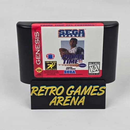 Prime Time NFL Football Starring Deion Sanders (Sega Genesis) Cartridge
