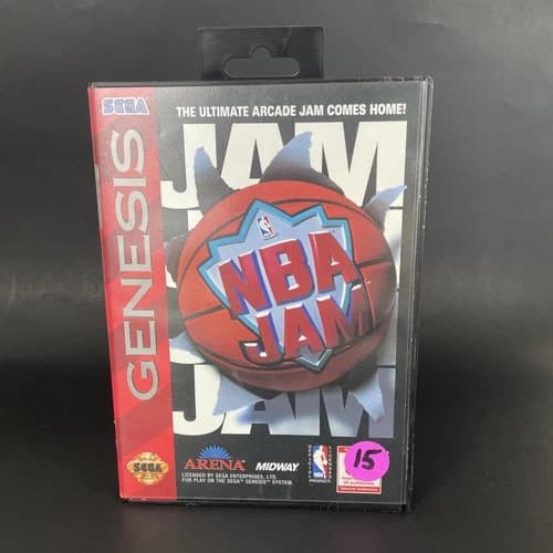 NBA Jam (Sega Genesis, 1994) CIB With Manual Tested Working
