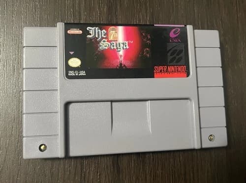 The 7th Saga Super Nintendo SNES Authentic Cartridge Cleaned Tested and Working