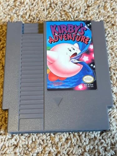 Nintendo Kirby’s Adventure NES Video Game Cartridge Tested Authentic