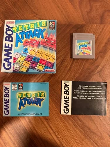 Tetris Attack (Nintendo Game Boy, 1996) - CIB Complete in Box - Authentic