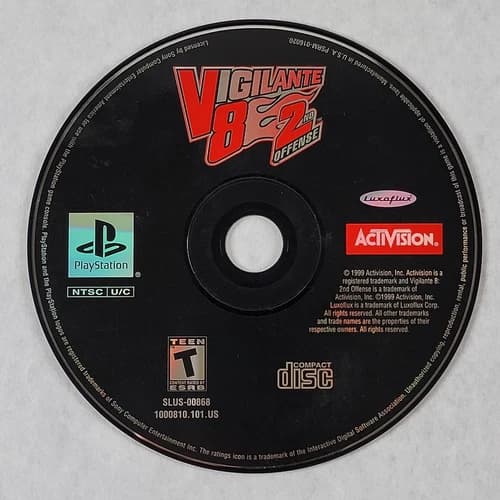 Vigilante 8 2nd Offense - Loose Sony PS1 Playstation 1 Disc