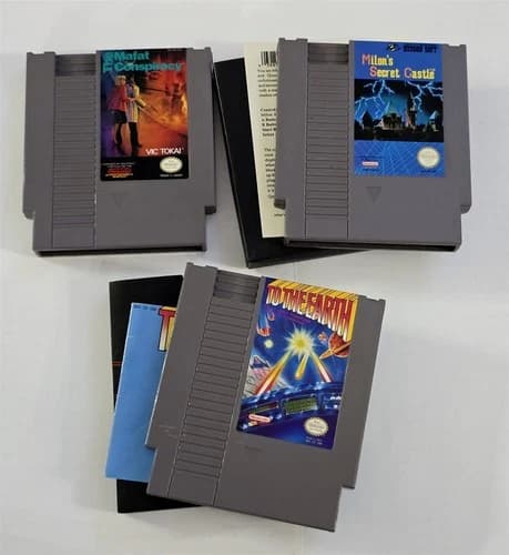 S-74 VINTAGE ORIGINAL NINTENDO NES MILON'S SECRET CASTLE TO THE EARTH ETC