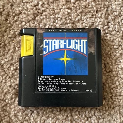 Sega Genesis Starflight Video Game Cartridge Only Tested Working