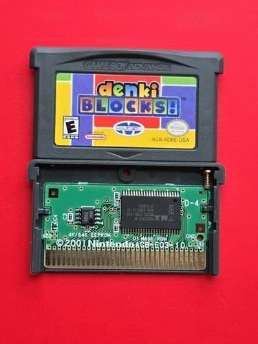 Denki Blocks! Game Boy Advance Nintendo GBA Puzzle Authentic Low Production!