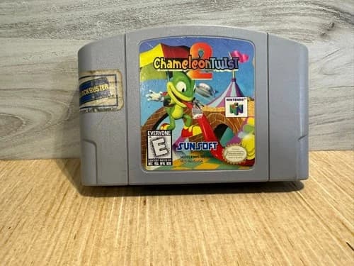 Chameleon Twist 2 Nintendo 64 N64 USA NTSC Cartridge Only Blockbuster Sticker