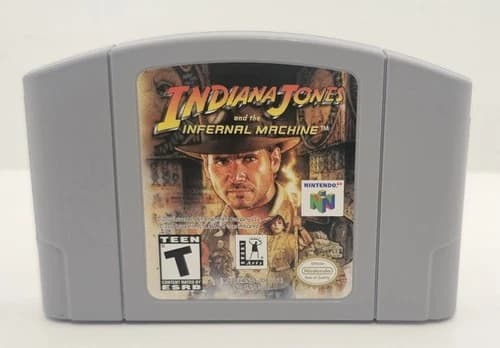 Indiana Jones And The Infernal Machine Nintendo 64 N64 Authentic Blockbuster