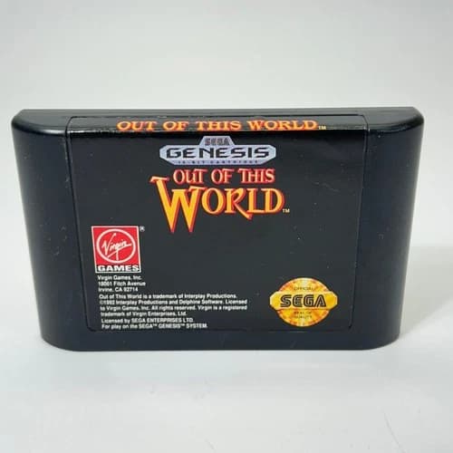 Out of This World Sega Genesis Video Game Virgin Games GAME ONLY