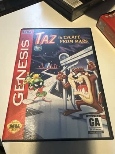 Taz in Escape from Mars (Sega Genesis) CIB Complete with Manual - Tested Working