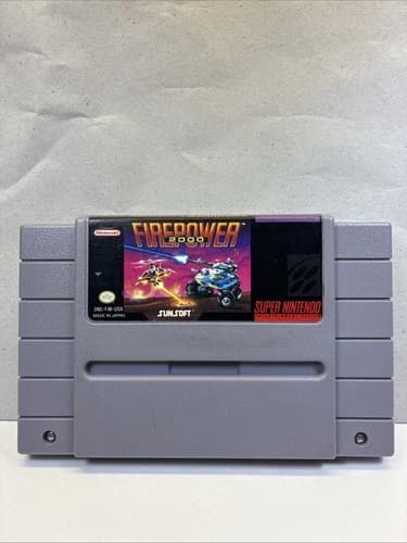 Firepower 2000 SNES Super Nintendo Cartridge Only Tested Working
