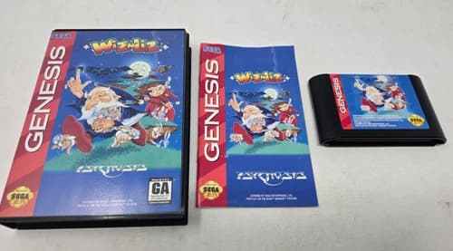 Wiz 'n' Liz Sega Genesis CIB Complete In Box