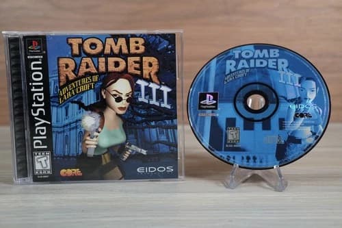 Tomb Raider III 3 Sony PlayStation 1 PS1 Black Label Complete Cleaned Tested