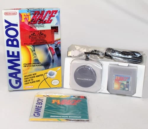 F-1 Race Game Boy Complete CIB Great Condition! RARE NFR RACING SET VARIANT!