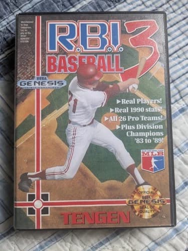 Sega Genesis R.B.I Baseball 3 In Box With Manual